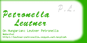 petronella leutner business card